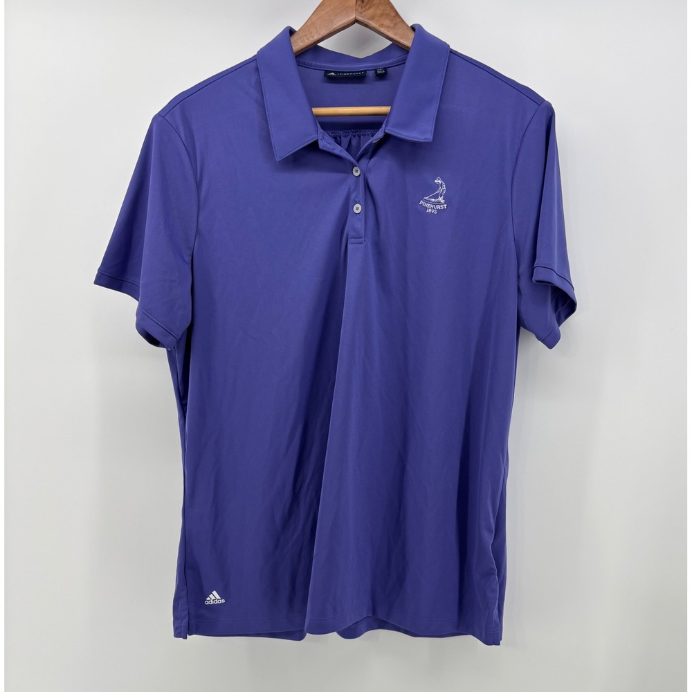 Adidas Pinehurst Performance Golf Polo Shirt Men's 2XL Purple "Pinehurst 1895"